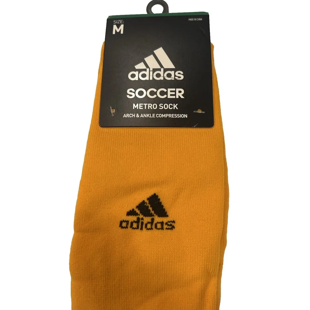 adidas Soccer  Orange/White Metro  Arch & Ankle Compression Sock  Medium
